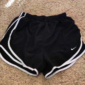 Black and white nike shorts